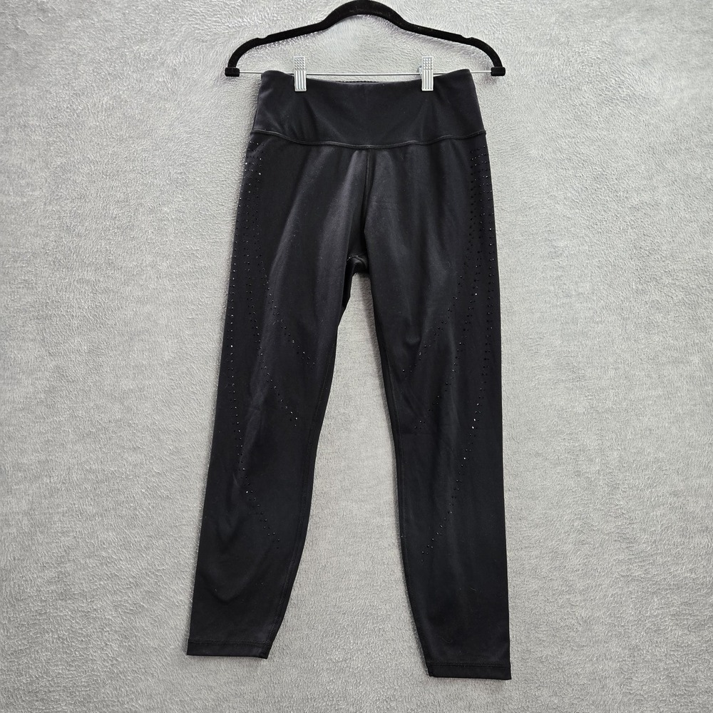 Victoria's Secret Women Activewear Pants M Black‎ Yoga Legging Studded Crop